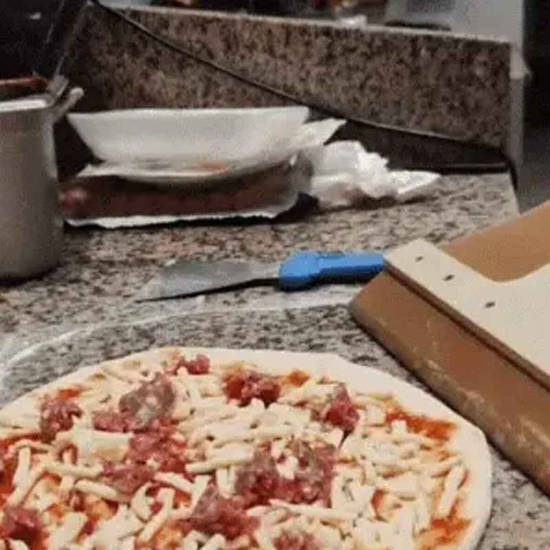 Verstelbare pizzaschepper van berkenhout met schuifmechanisme – Fornello