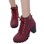 Damen Stiefeletten mit Absatz und dicker Sohle – Yeda
