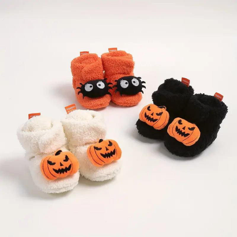 Kinder-Halloween-Schlappen mit Cartoonmuster – SpookySteps