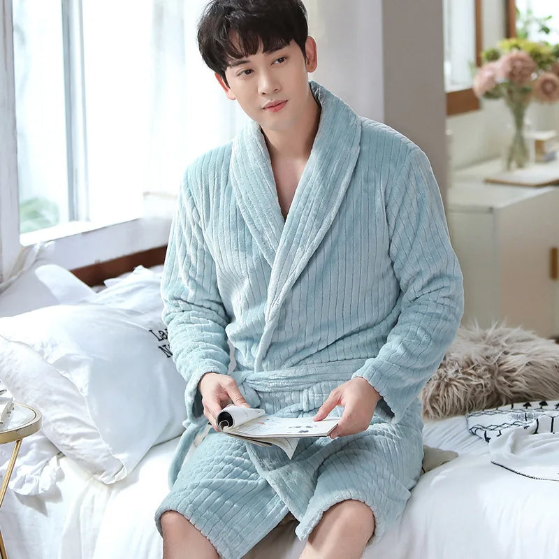 SnuggleUp Bathrobe | Fleece Bathrobe for Men