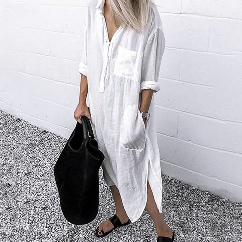 Fließendes und Bequemes Langes Sommerkleid - Mila