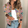 Trendige Bedruckte Damen Reißverschluss-Jacke - Faye