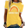 Damen-T-Shirt mit Regenbogenprint – Sunny