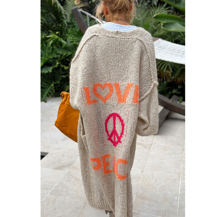 Trendige lange Strick-Cardigan - Sofia