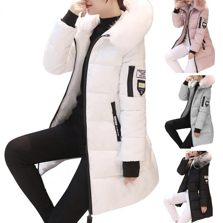 Bequeme winddichte Damen-Winterjacke - Elinora