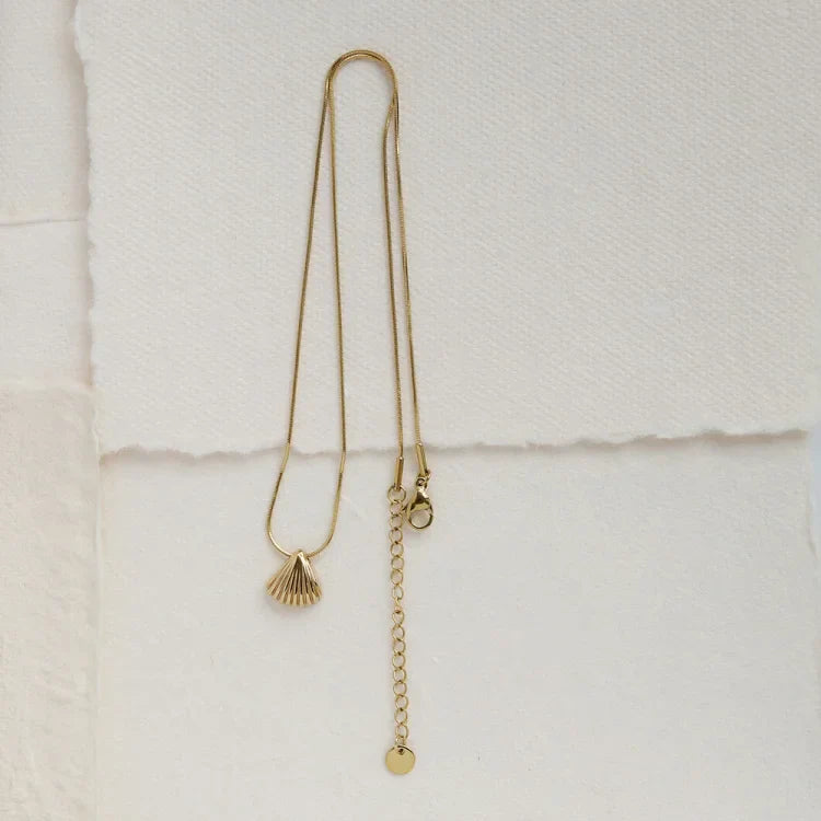 Goldene Jakobsmuschel Blumenketten - Lila