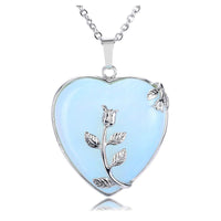 Stylish Heart-Shaped Rose Quartz Necklace - Amara
