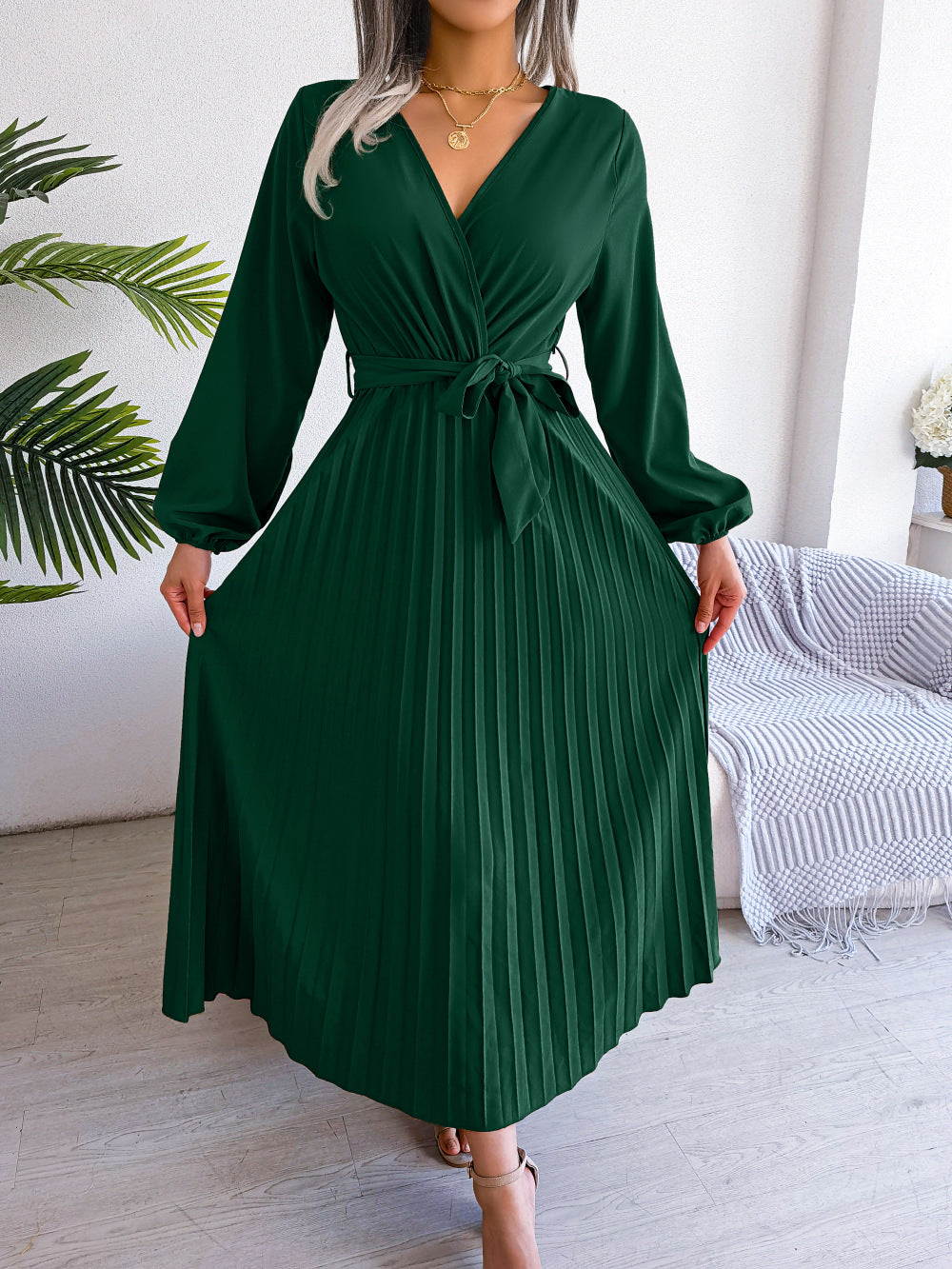 Trendy Maxi Jurk met Wikkeloptiek - Celina