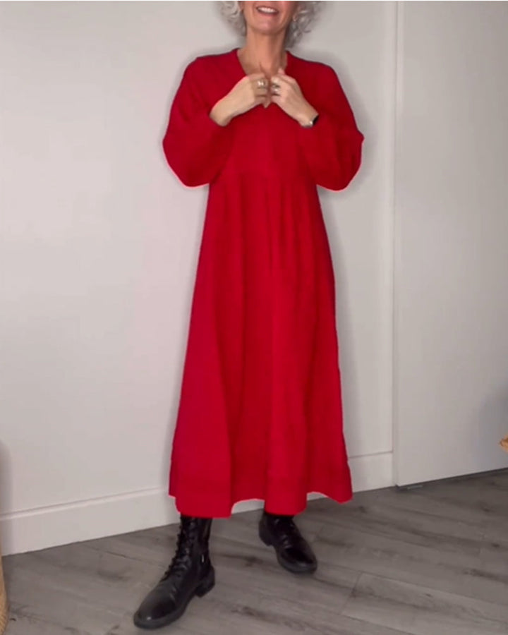 Klassisches Midikleid mit V-Ausschnitt - Eleanor