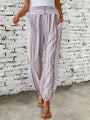 Boho-Hochbund-Damenhose mit Print & raffinierter Taille – Linara