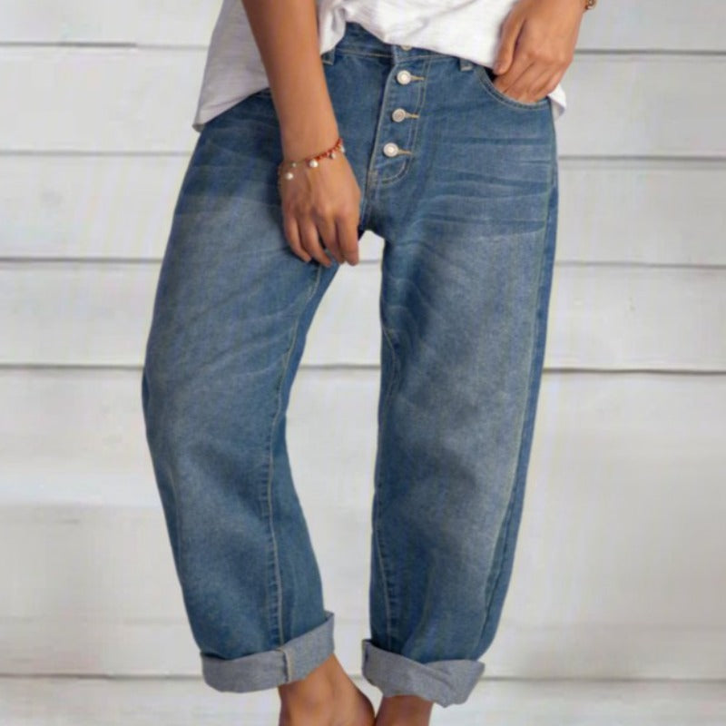 Damen Boyfriend-Jeans mit Hoher Taille – Maribel