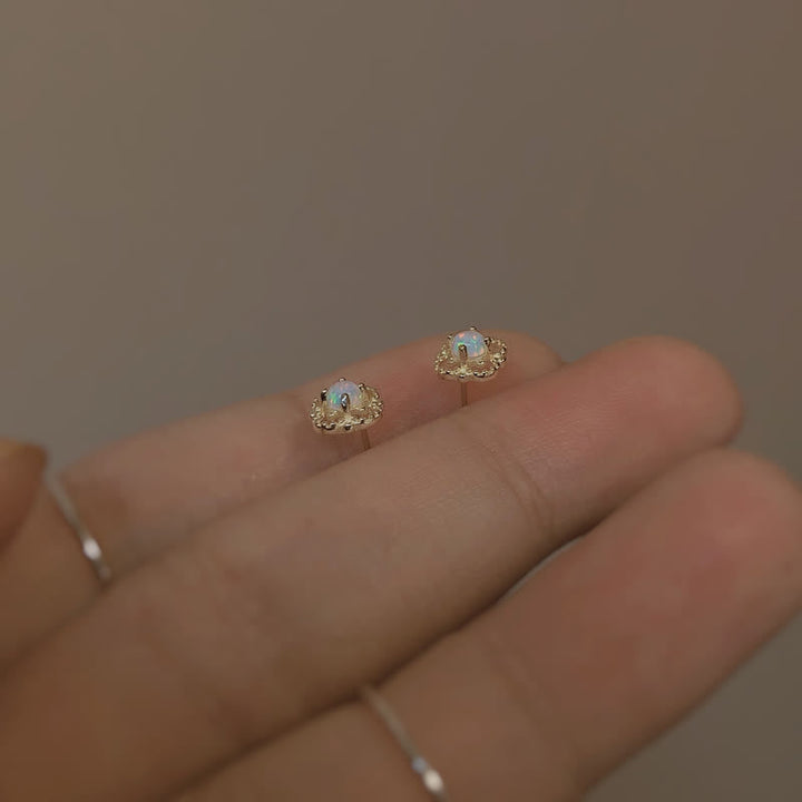 Zarte Vintage Ohrringe mit Opal - Seraphina