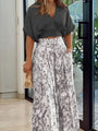 Zweiteiliges Sommer-Set mit lockerem Bluse und weitem Hose – Élise