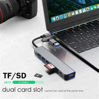 8-in-1 USB-C Hub with SD, Audio, USB Ports – Buy 1, Get 1 FREE-State of Style