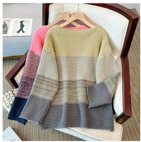 Oversized Damenpullover mit Patchwork-Design – Melina