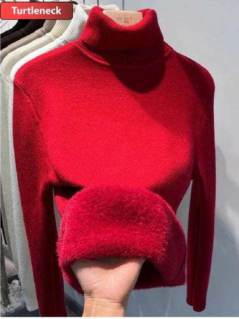 Eloise Samtgefütterter Rollkragenpullover | Stilvoll & warm