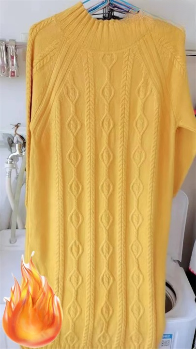 Gestricktes Samtpulloverkleid
