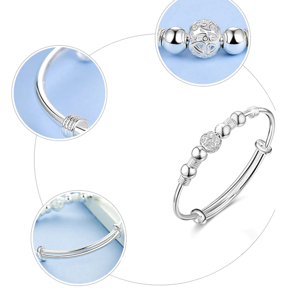 Bracelet with silver lucky beads