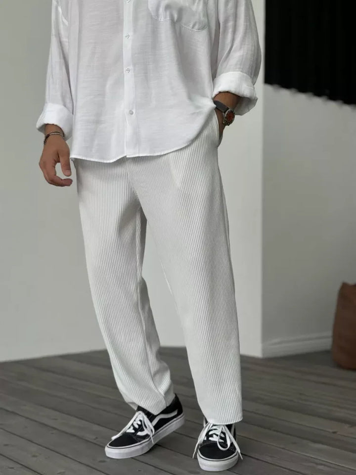 Luxuriöse Herrenhose aus weichem Stoff – Alessio