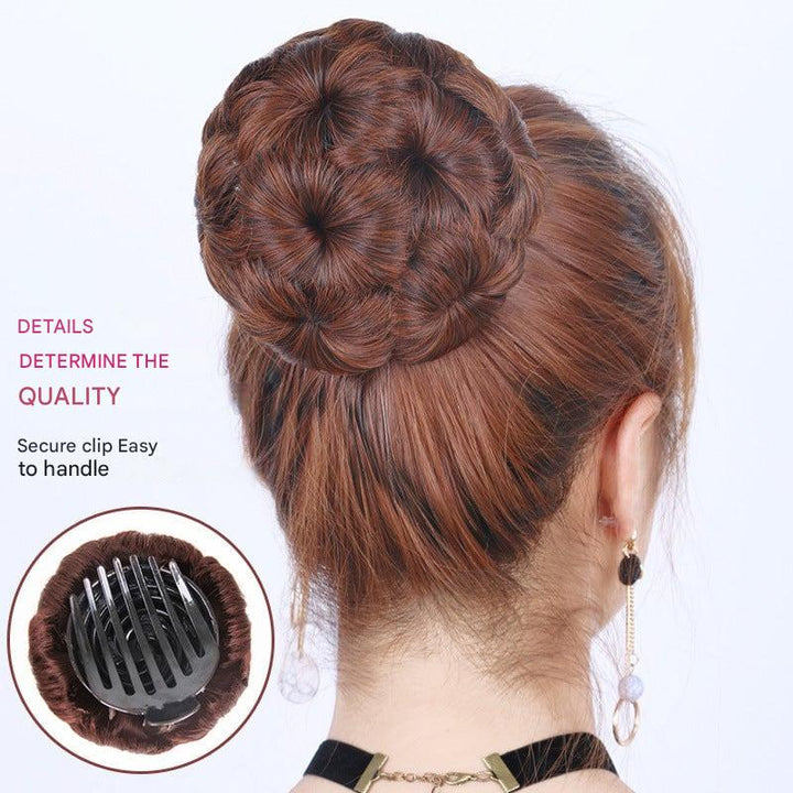 Blumenförmige Haarklammer mit Hairextension – Fiora