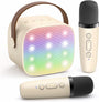 Tragbare Mini-Karaokemaschine mit Bluetooth-Lautsprecher & 2 kabellosen Mikrofonen – Veylo
