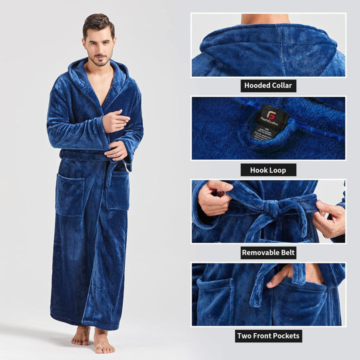 Bequemer Flanell Herren Bademantel - James