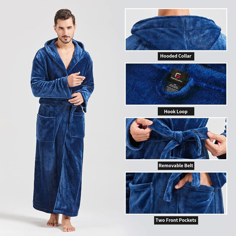 Bequemer Flanell Herren Bademantel - James