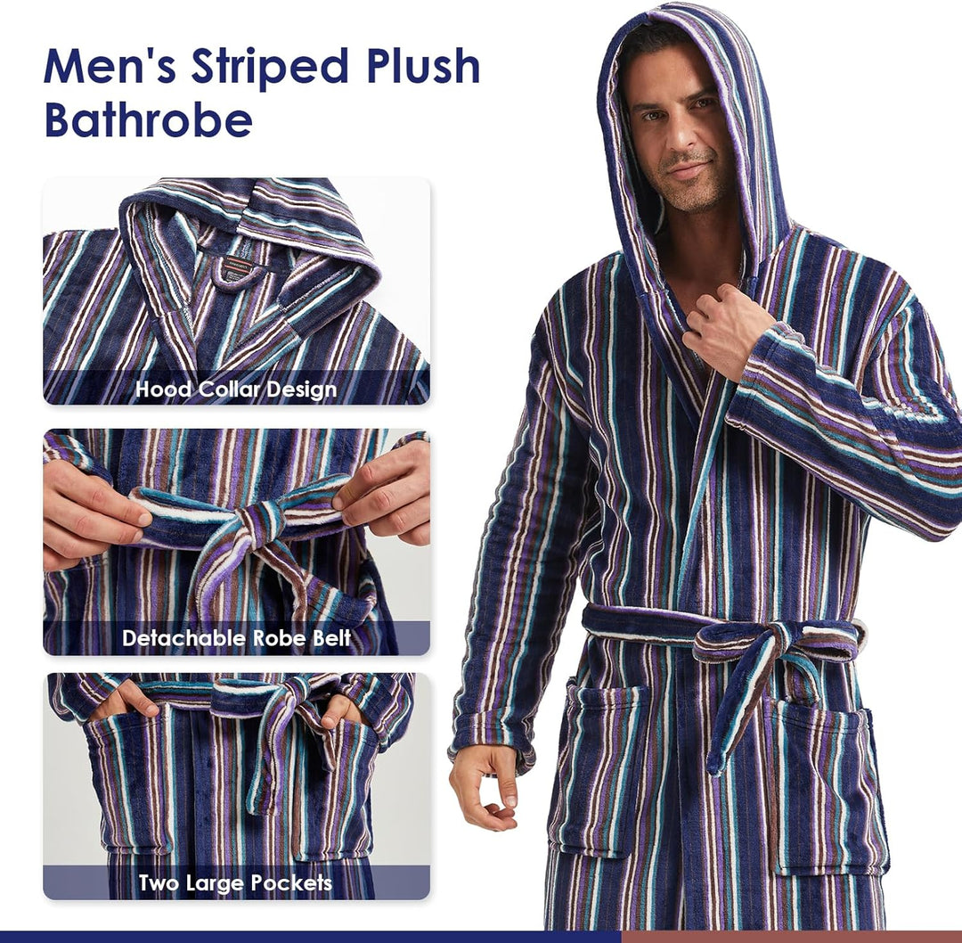 Bequemer Flanell Herren Bademantel - James
