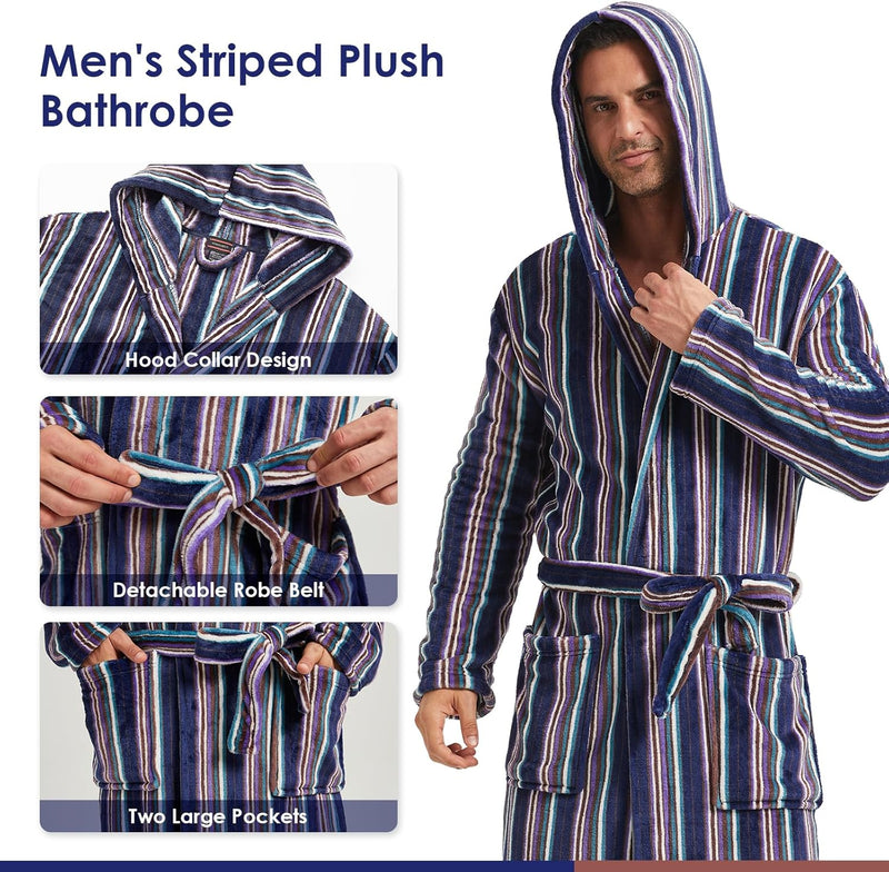 Bequemer Flanell Herren Bademantel - James