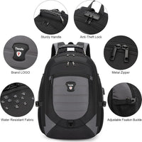 Waterdichte Anti-Diefstal Laptop- & Reisrugzak met USB-poort – 17,3"