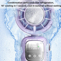 Tragbarer faltbarer Handventilator mit LED-Display – 100 Geschwindigkeiten