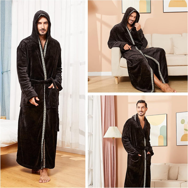 Bequemer Flanell Herren Bademantel - James