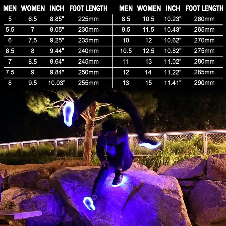 Trendy LED Sneakers met Oplaadbare Verlichting - LumaBoost