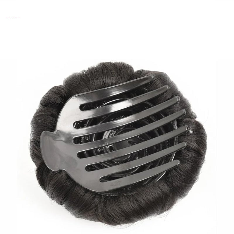 Blumenförmige Haarklammer mit Hairextension – Fiora