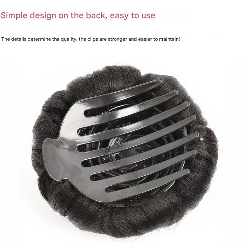 Blumenförmige Haarklammer mit Hairextension – Fiora