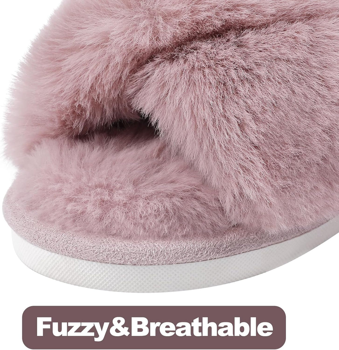 Fuzzy Slippers with Memory Foam - CloudStep