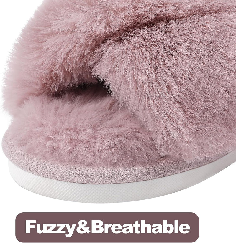 Fuzzy Slippers with Memory Foam - CloudStep