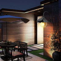 Solar Motion Barn Wall Lights with 3 Modes &amp; Gooseneck Design (2 Pack) – Halden 