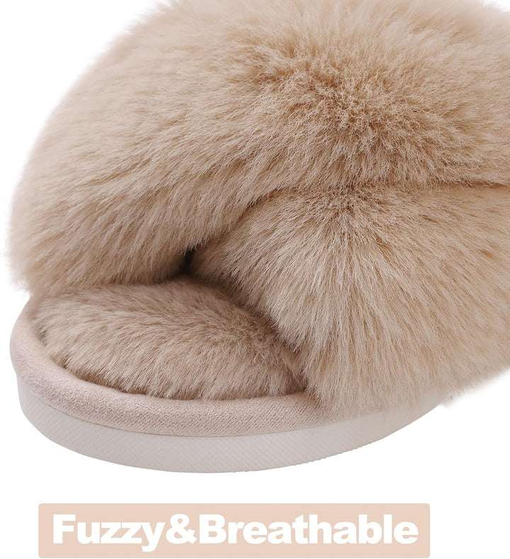 Fuzzy Slippers with Memory Foam - CloudStep