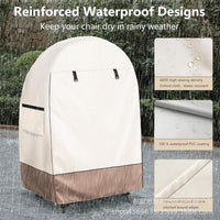 Waterproof Egg-Shaped Chair Cover with Double Zipper – Solara 