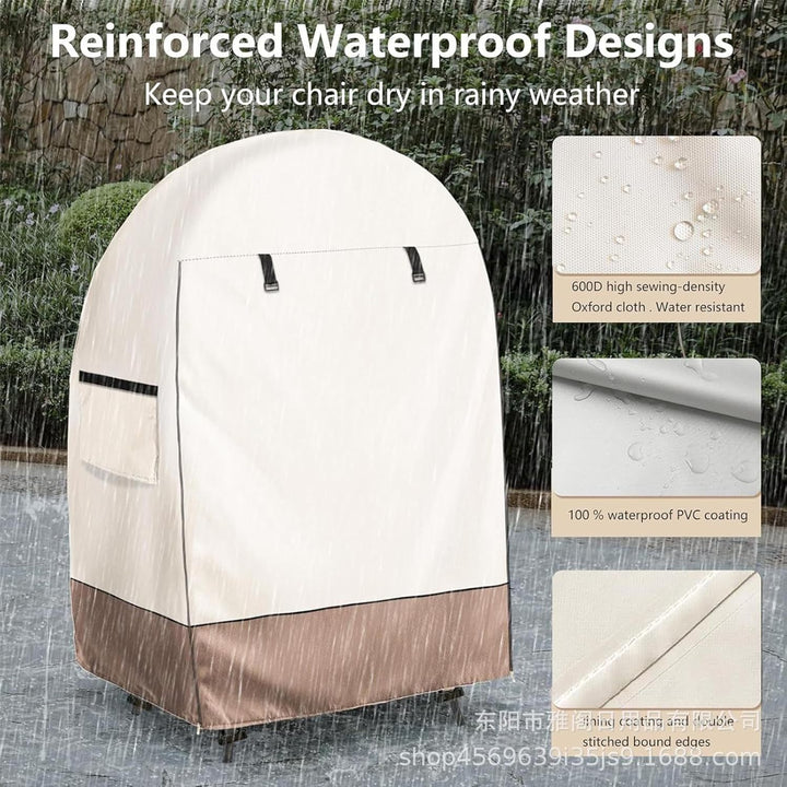 Waterproof Egg-Shaped Chair Cover with Double Zipper – Solara 