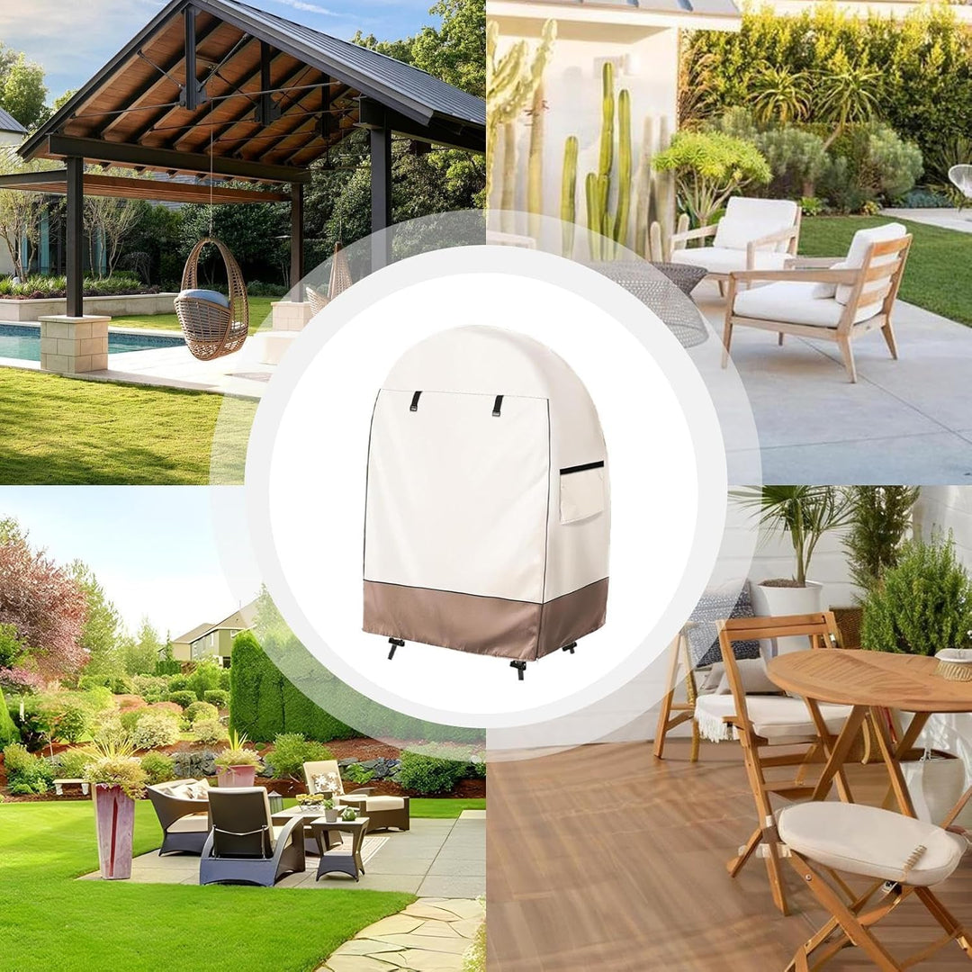 Waterproof Egg-Shaped Chair Cover with Double Zipper – Solara 