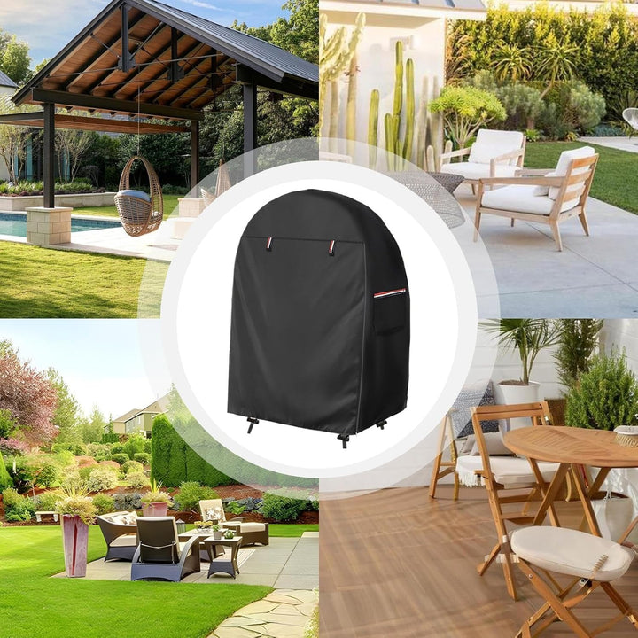 Waterproof Egg-Shaped Chair Cover with Double Zipper – Solara 