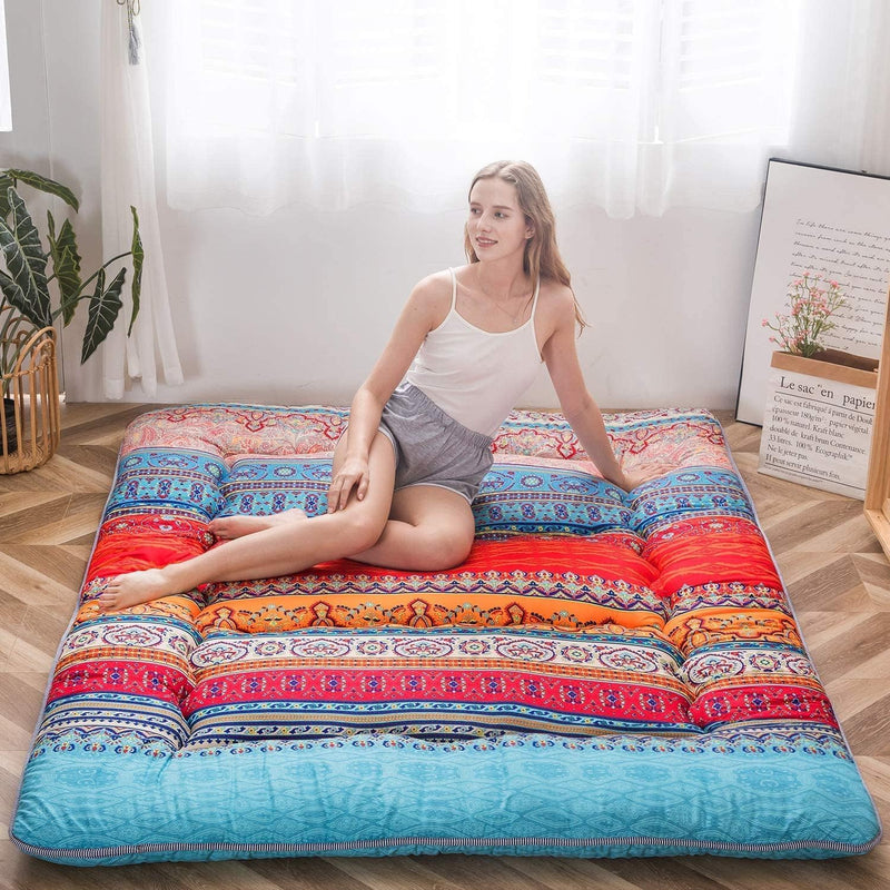 Folding Japanese Futon Floor Mattress with Memory Foam Support – Arivon