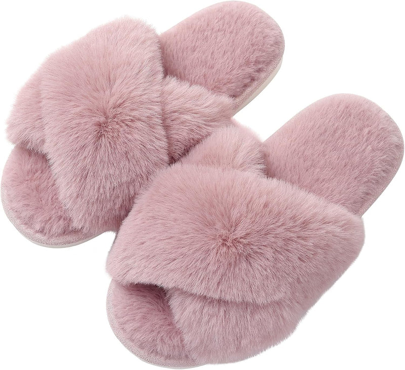 Fuzzy Slippers with Memory Foam - CloudStep