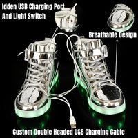 Trendy LED Sneakers met Oplaadbare Verlichting - LumaBoost