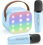 Tragbare Mini-Karaokemaschine mit Bluetooth-Lautsprecher & 2 kabellosen Mikrofonen – Veylo