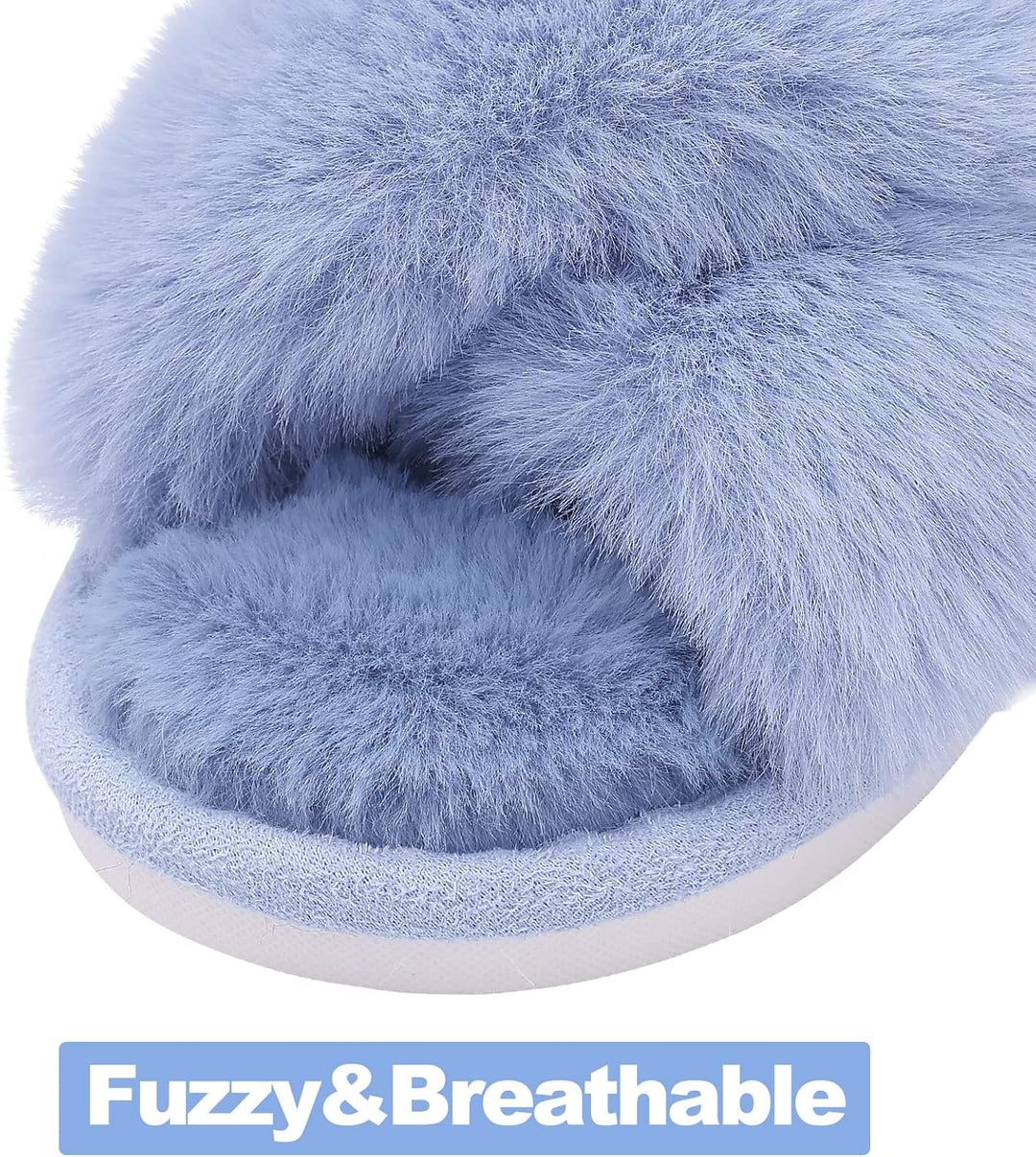 Fuzzy Slippers with Memory Foam - CloudStep