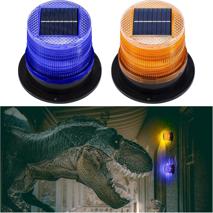 Solarbetriebenes magnetisches Stroboskoplampen-Set in Bernstein & Blau – Liora