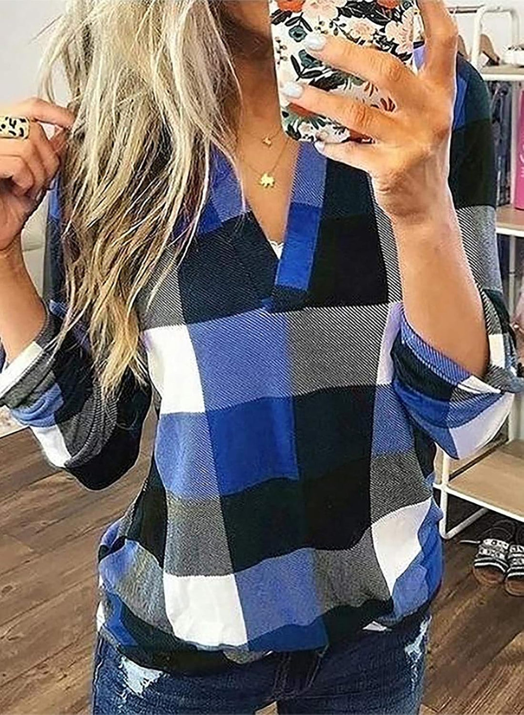 Stilvolle Casual Kariertes Damenhemd - Lara